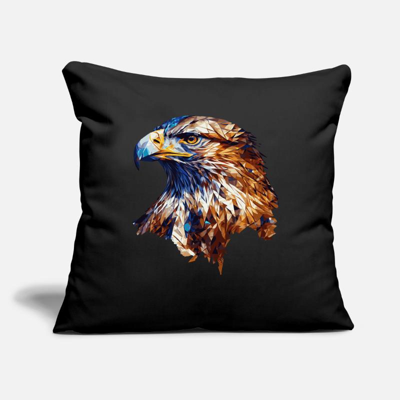 Geometric Bald Eagle Head Abstract Polygonal Sofa pillowcase 17,3'' x 17,3'' (45 x 45 cm)