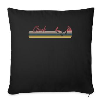 Escalade Rétro Escalade Affligé - Housse de coussin décorative 45 x 45 cm - noir - Devant