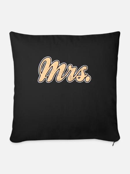 Mr Mrs Teamshirt - Sofakissenbezug 45 x 45 cm - Schwarz