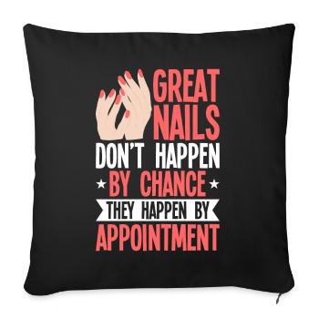 Nail Polish Nail Design Manicure Nail Studio Nails - Sofa pillowcase 17,3'' x 17,3'' (45 x 45 cm) - black - Front