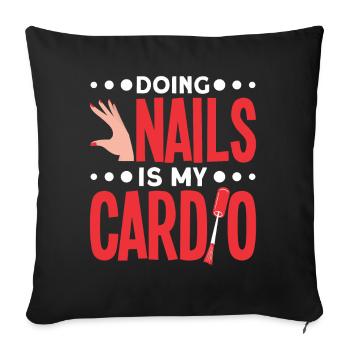 Nail Polish Nail Design Manicure Nail Studio Nails - Sofa pillowcase 17,3'' x 17,3'' (45 x 45 cm) - black - Front
