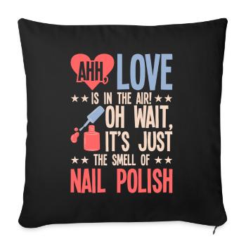 Nail Polish Nail Design Manicure Nail Studio Nails - Sofa pillowcase 17,3'' x 17,3'' (45 x 45 cm) - black - Front