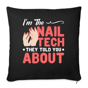 Nail Polish Nail Design Manicure Nail Studio Nails - Sofa pillowcase 17,3'' x 17,3'' (45 x 45 cm) - black - Front