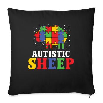 Autismus Autistic Sheep Autism Awareness - Sofakissenbezug 45 x 45 cm - Schwarz - Vorne