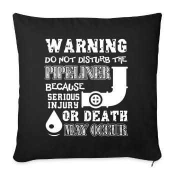 Pipeliner Do Not Disturb Pipeliner - Sofa pillowcase 17,3'' x 17,3'' (45 x 45 cm) - black - Front