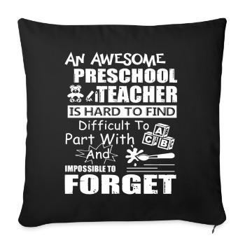 Preschool Teacher Awesome Preschool Teacher - Sofa pillowcase 17,3'' x 17,3'' (45 x 45 cm) - black - Front