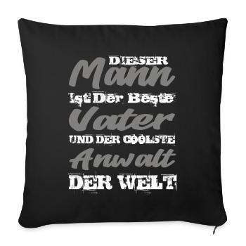 Anwalt - Sofakissenbezug 45 x 45 cm - Schwarz - Vorne