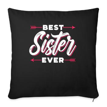 Meilleure sœur de tous les temps Sœurs amies - Housse de coussin décorative 45 x 45 cm - noir - Devant