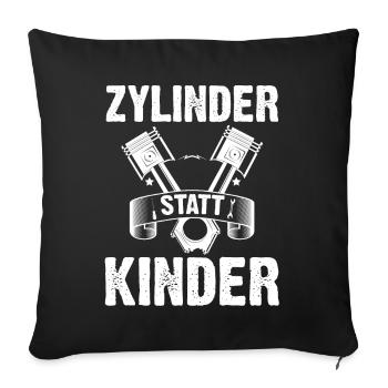 Auto Mechaniker KFZ Mechatroniker Tuner Schrauber - Sofakissenbezug 45 x 45 cm - Schwarz - Vorne