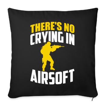 Drôle d’airsoft Dicton Hommes Softair Equipment - Housse de coussin décorative 45 x 45 cm - noir - Devant