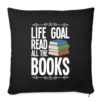 Rat de bibliothèque Livres Lire Livre Rat de bibliothèque - Housse de coussin décorative 45 x 45 cm - noir - Devant