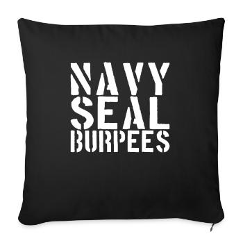 Burpees Shirt - Sofa pillowcase 17,3'' x 17,3'' (45 x 45 cm) - black - Front