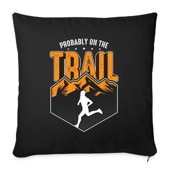 Trail Running Probablement sur The Trail Ultra Running - Housse de coussin décorative 45 x 45 cm - noir - Devant