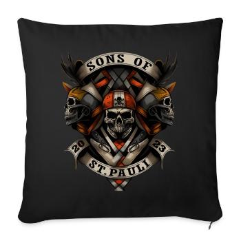 Hamburg Sons of St. Pauli 2023 - Biker - Sofakissenbezug 45 x 45 cm - Schwarz - Vorne