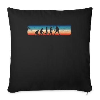 Evolution of Basketball - Retro - Sofa pillowcase 17,3'' x 17,3'' (45 x 45 cm) - black - Front