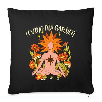 Love Garden Gardener Allotment Garden Hobby Flower - Sofa pillowcase 17,3'' x 17,3'' (45 x 45 cm) - black - Front