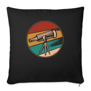 Rétro Cosmologiste Astronomie Photographe Starry Sky - Housse de coussin décorative 45 x 45 cm - noir - Devant