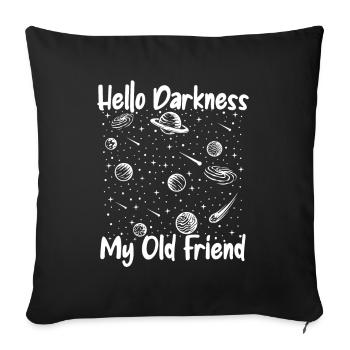 Bonjour Darkness mon vieil ami Starry Sky - Housse de coussin décorative 45 x 45 cm - noir - Devant