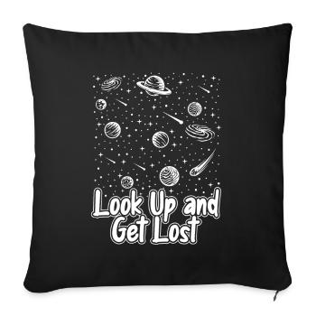 Levez les yeux et perdez-vous Astronomie Photographe Cosmologiste - Housse de coussin décorative 45 x 45 cm - noir - Devant