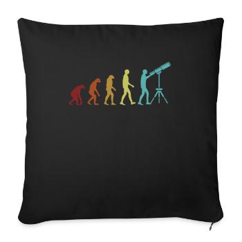 Astronomy Evolution Starry Sky Cosmologist - Sofa pillowcase 17,3'' x 17,3'' (45 x 45 cm) - black - Front