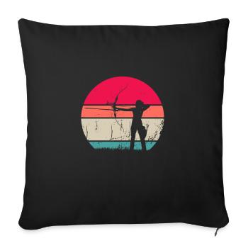 Archerie - Housse de coussin décorative 45 x 45 cm - noir - Devant