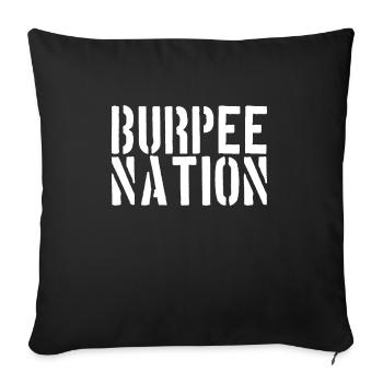 Burpees Nation - Sofa pillowcase 17,3'' x 17,3'' (45 x 45 cm) - black - Front