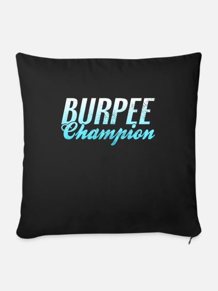 Burpee Champion - Sofakissenbezug 45 x 45 cm - Schwarz