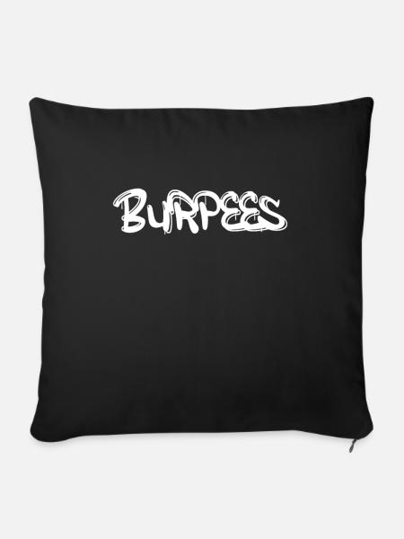 Burpee grafitti - Sofakissenbezug 45 x 45 cm - Schwarz