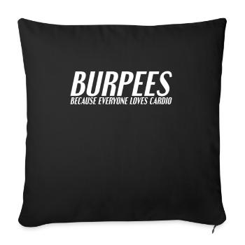 Burpee dicton - Housse de coussin décorative 45 x 45 cm - noir - Devant