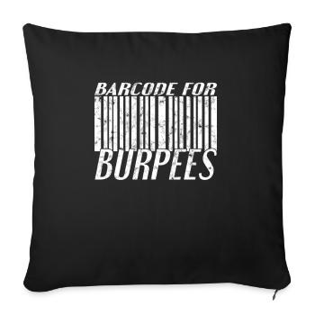 Burpee Barcode - Sofa pillowcase 17,3'' x 17,3'' (45 x 45 cm) - black - Front
