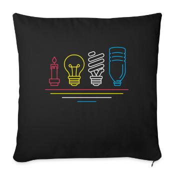 Technical electrician - Sofa pillowcase 17,3'' x 17,3'' (45 x 45 cm) - black - Front