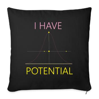 Future Physicist Science Nerd I - Sofa pillowcase 17,3'' x 17,3'' (45 x 45 cm) - black - Front