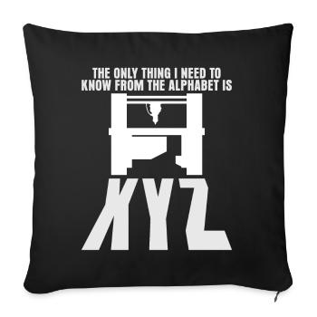 Chipper CNC milling machine - Sofa pillowcase 17,3'' x 17,3'' (45 x 45 cm) - black - Front