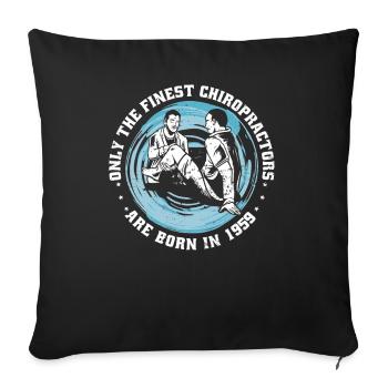 Physiotherapy born 1959 - Sofa pillowcase 17,3'' x 17,3'' (45 x 45 cm) - black - Front