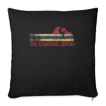 Papa The Climbing Legend - Funny - Sofa pillowcase 17,3'' x 17,3'' (45 x 45 cm) - black - Front