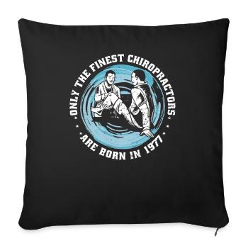 Physiotherapy born 1977 - Sofa pillowcase 17,3'' x 17,3'' (45 x 45 cm) - black - Front