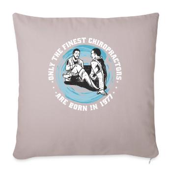 Physiothérapie née en 1977 - Housse de coussin décorative 45 x 45 cm - taupe clair - Devant