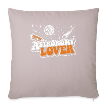 Amateur d’astronomie Photographe d’astronomie Ciel étoilé - Housse de coussin décorative 45 x 45 cm - taupe clair - Devant