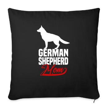 German Shepherd Mom - Sofa pillowcase 17,3'' x 17,3'' (45 x 45 cm) - black - Front