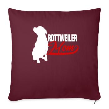 Rottweiler Mom - Sofa pillowcase 17,3'' x 17,3'' (45 x 45 cm) - burgundy - Front