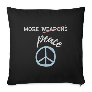 more (weapons) peace - Sofakissenbezug 45 x 45 cm - Schwarz - Vorne