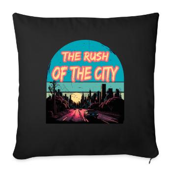 The Rush Of The City - Sofakissenbezug 45 x 45 cm - Schwarz - Vorne