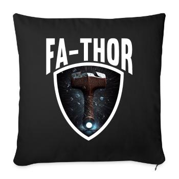 Papa Vathor Va Thor Father's Day Father's Day Gift - Sofa pillowcase 17,3'' x 17,3'' (45 x 45 cm) - black - Front