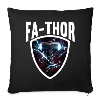 Papa Vathor Va Thor Vatertag Vatertagsgeschenk - Sofakissenbezug 45 x 45 cm - Schwarz - Vorne