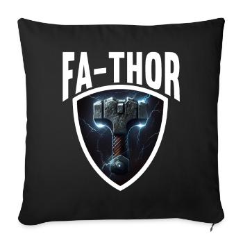 Papa Vathor Va Thor Father's Day Father's Day Gift - Sofa pillowcase 17,3'' x 17,3'' (45 x 45 cm) - black - Front