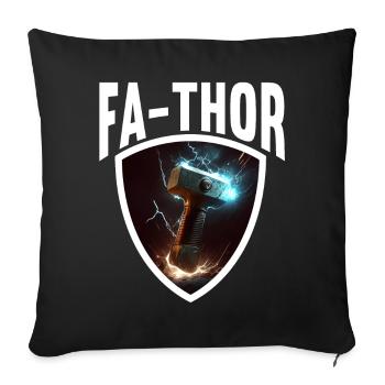 Papa Vathor Va Thor Vatertag Vatertagsgeschenk - Sofakissenbezug 45 x 45 cm - Schwarz - Vorne