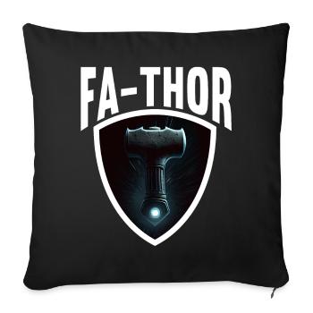 Papa Vathor Va Thor Father's Day Father's Day Gift - Sofa pillowcase 17,3'' x 17,3'' (45 x 45 cm) - black - Front