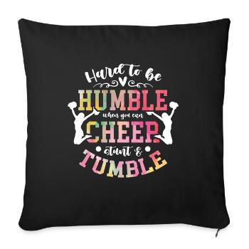 Cheerleading difficile d’être humble quand vous encouragez - Housse de coussin décorative 45 x 45 cm - noir - Devant