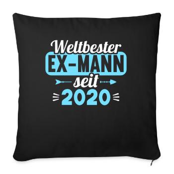 Weltbester Ex-Mann seit 2020 Scheidungs - Sofakissenbezug 45 x 45 cm - Schwarz - Vorne