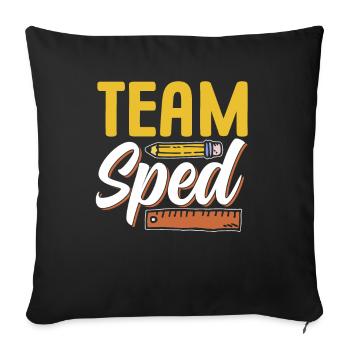 Team Sonderpädagogik Sonderpädagoge Beruf Lehrer - Sofakissenbezug 45 x 45 cm - Schwarz - Vorne